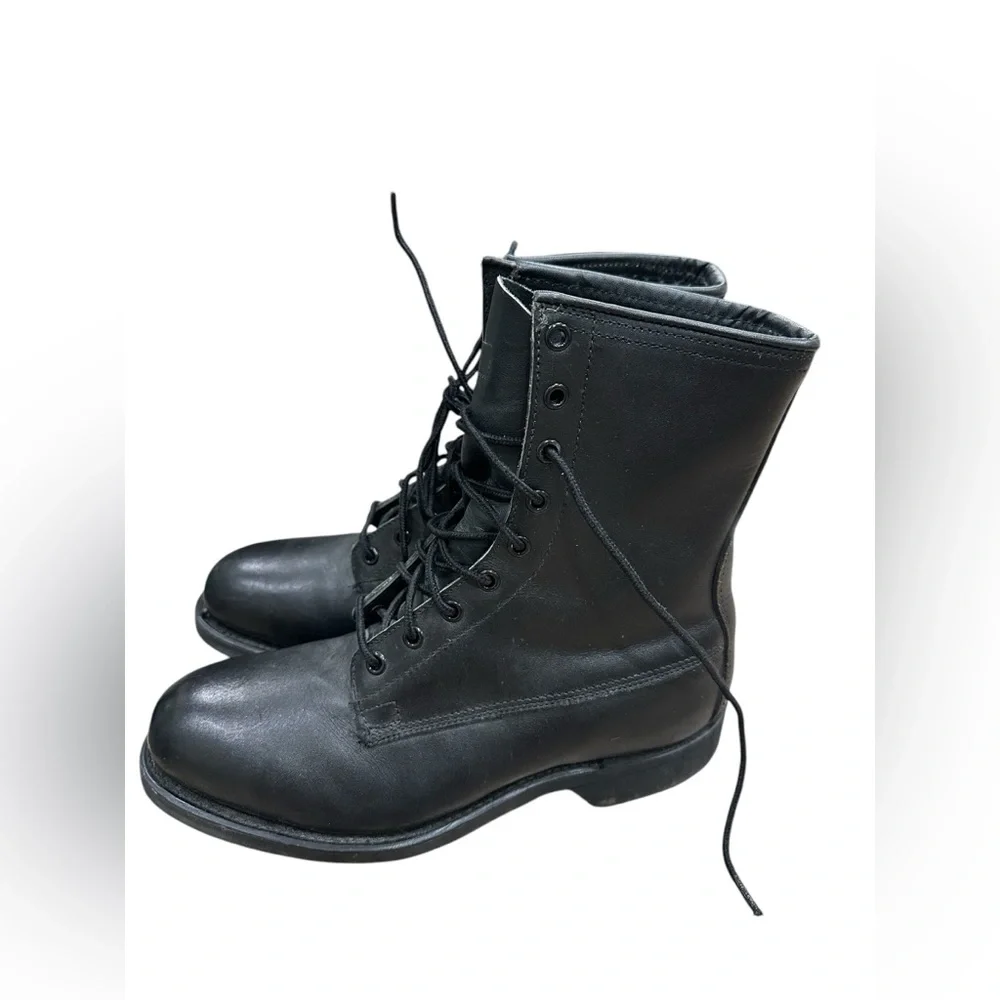 Vintage Biltrite ANSI Z-41 1990 Black Combat Steel Toe Military Boots Size 6M B5
